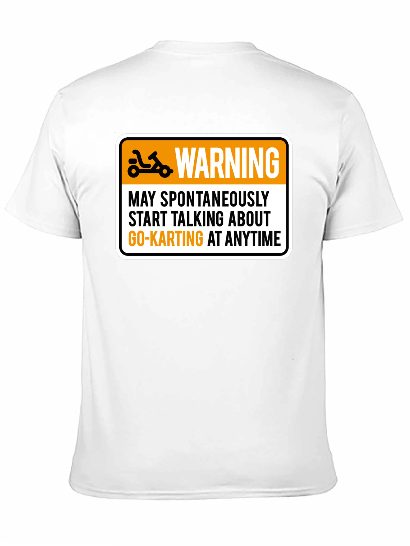 Go-Karting Warning Graphic Tee - Black T-Shirt