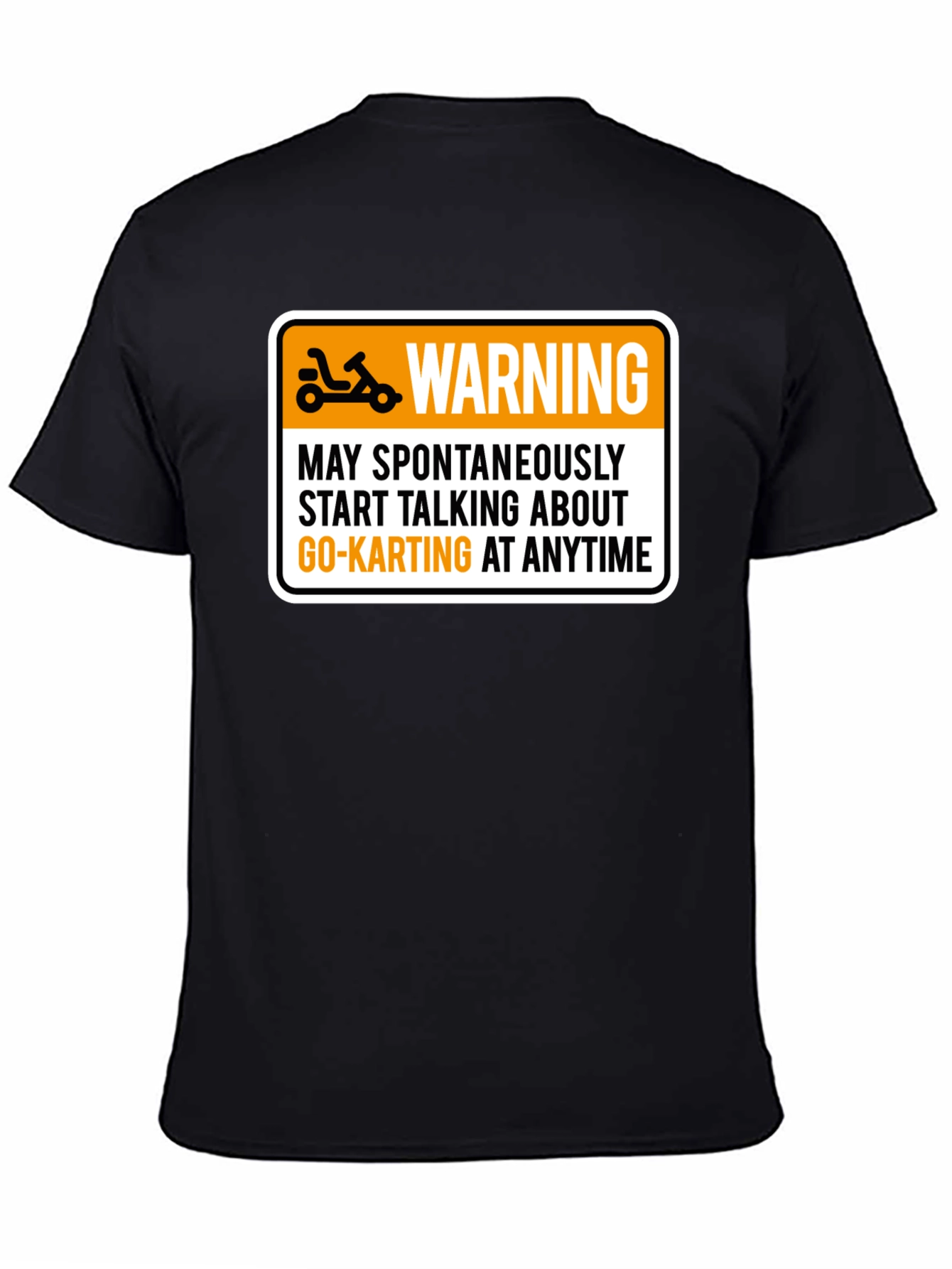 Go-Karting Warning Graphic Tee - Black T-Shirt