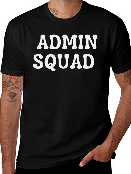 Admin Squad T-Shirt - Black Crew Neck