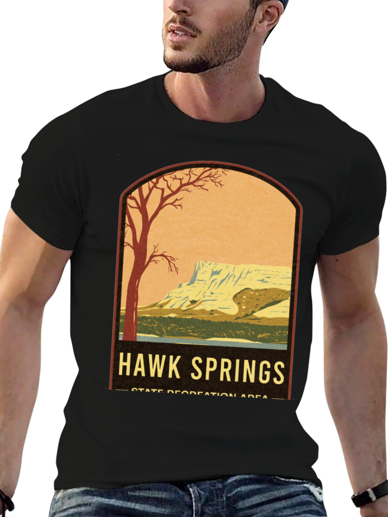 Hawk Springs Retro Graphic T-Shirt