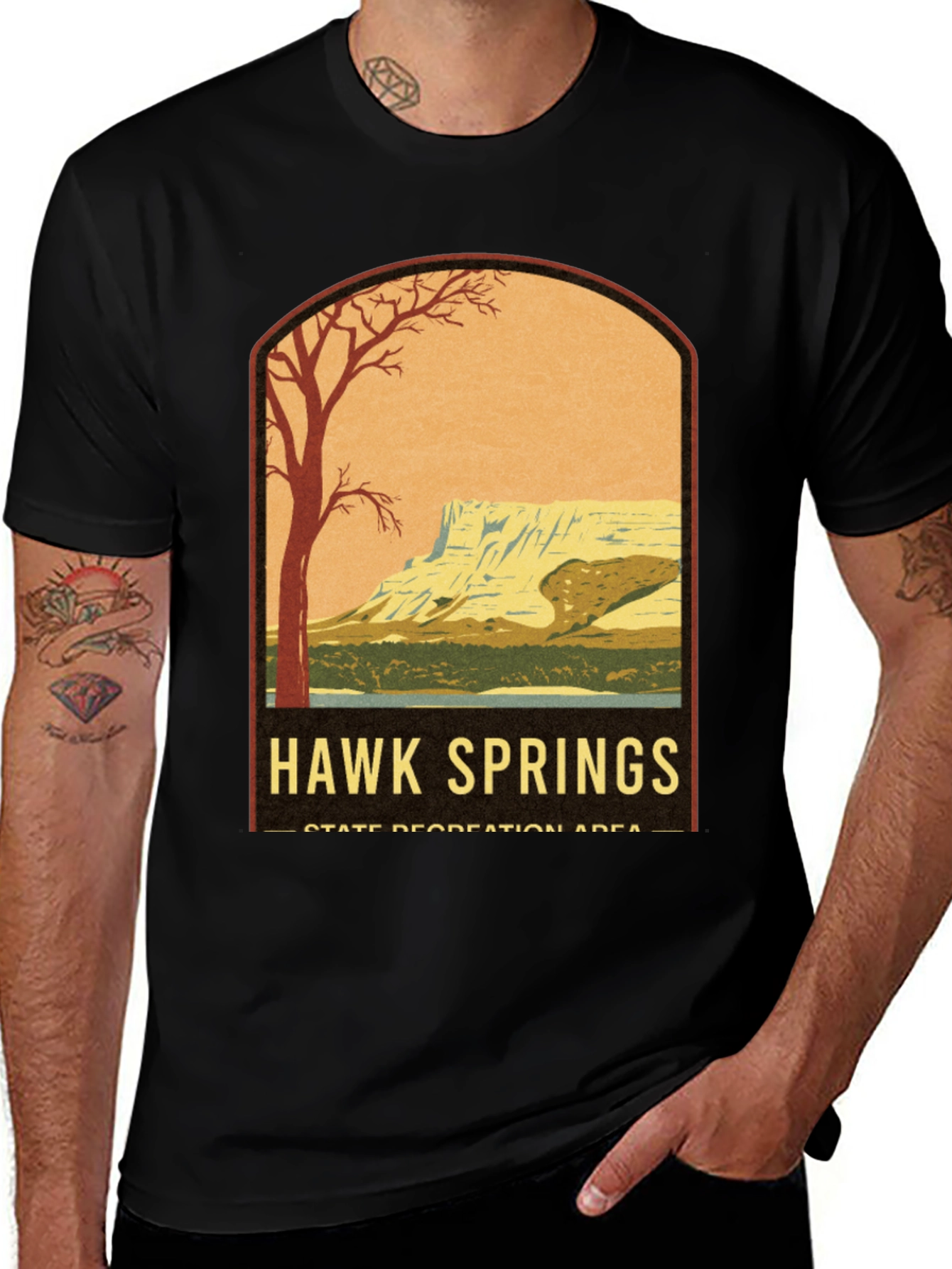 Hawk Springs Retro Graphic T-Shirt
