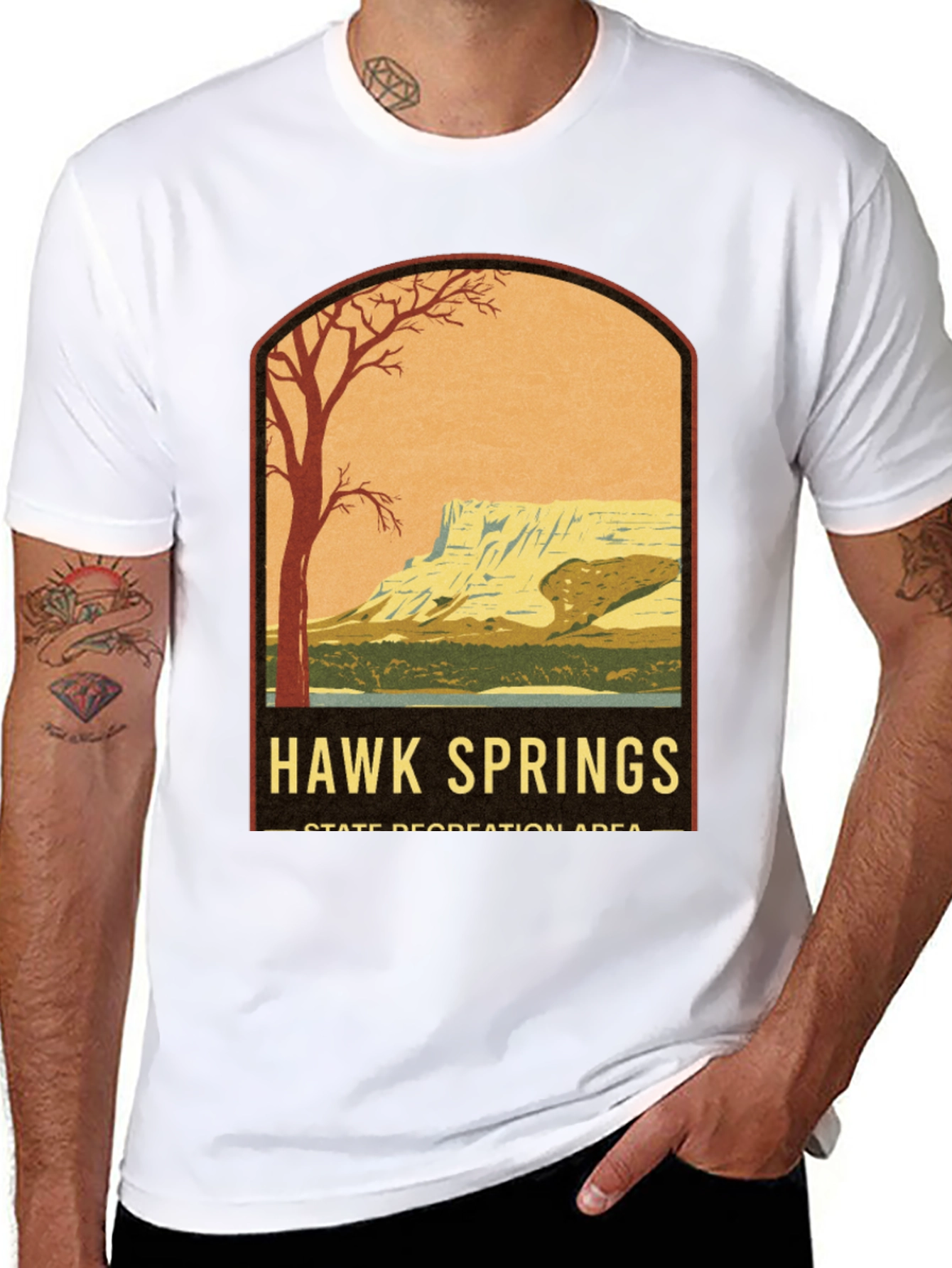 Hawk Springs Retro Graphic T-Shirt
