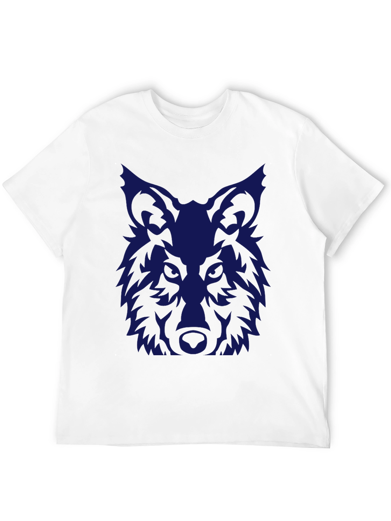 Wolf Graphic Print Crew Neck T-Shirt