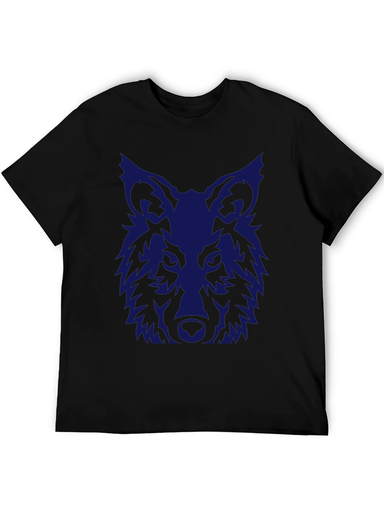 Wolf Graphic Print Crew Neck T-Shirt