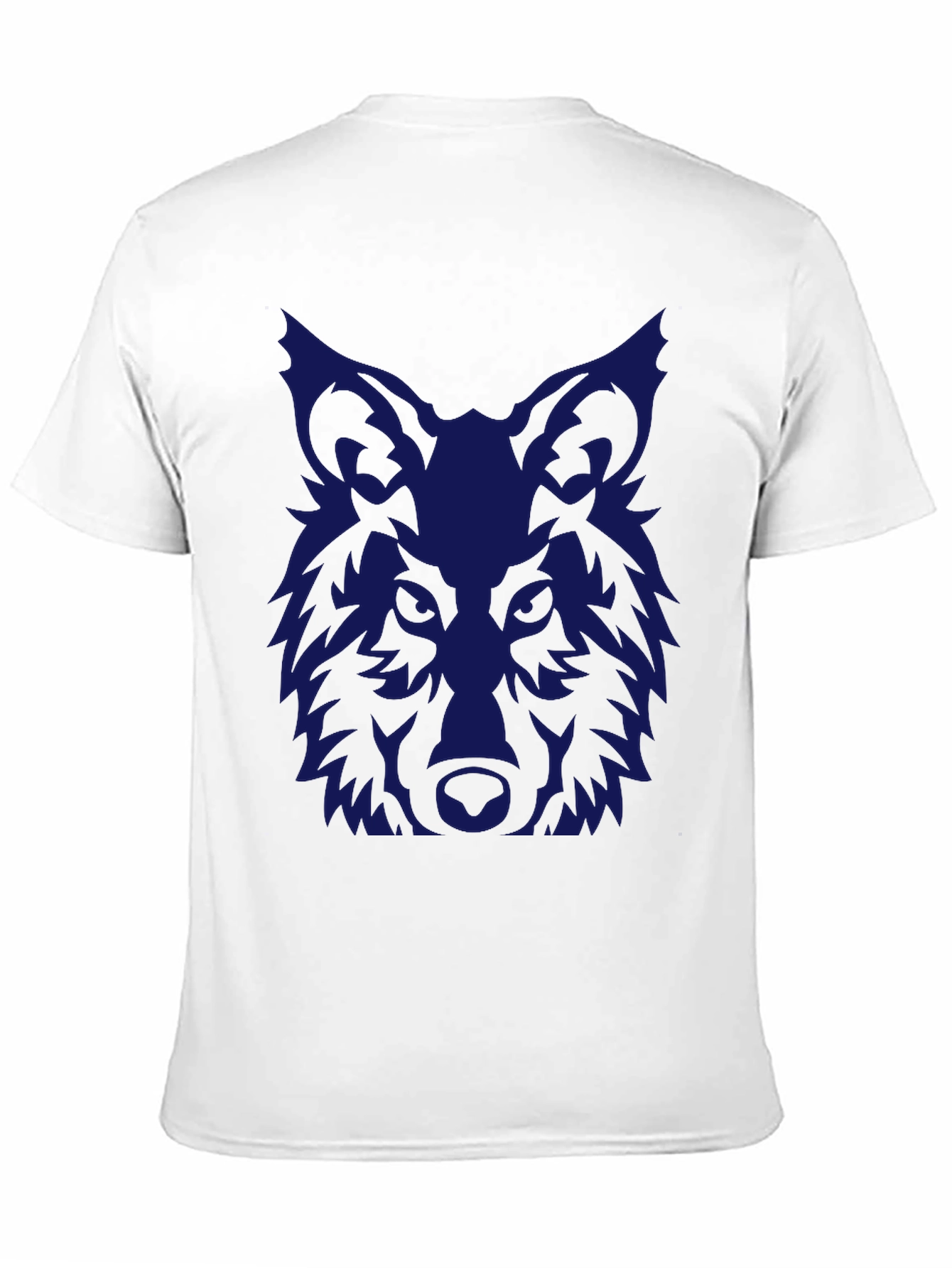 Wolf Graphic Print Crew Neck T-Shirt