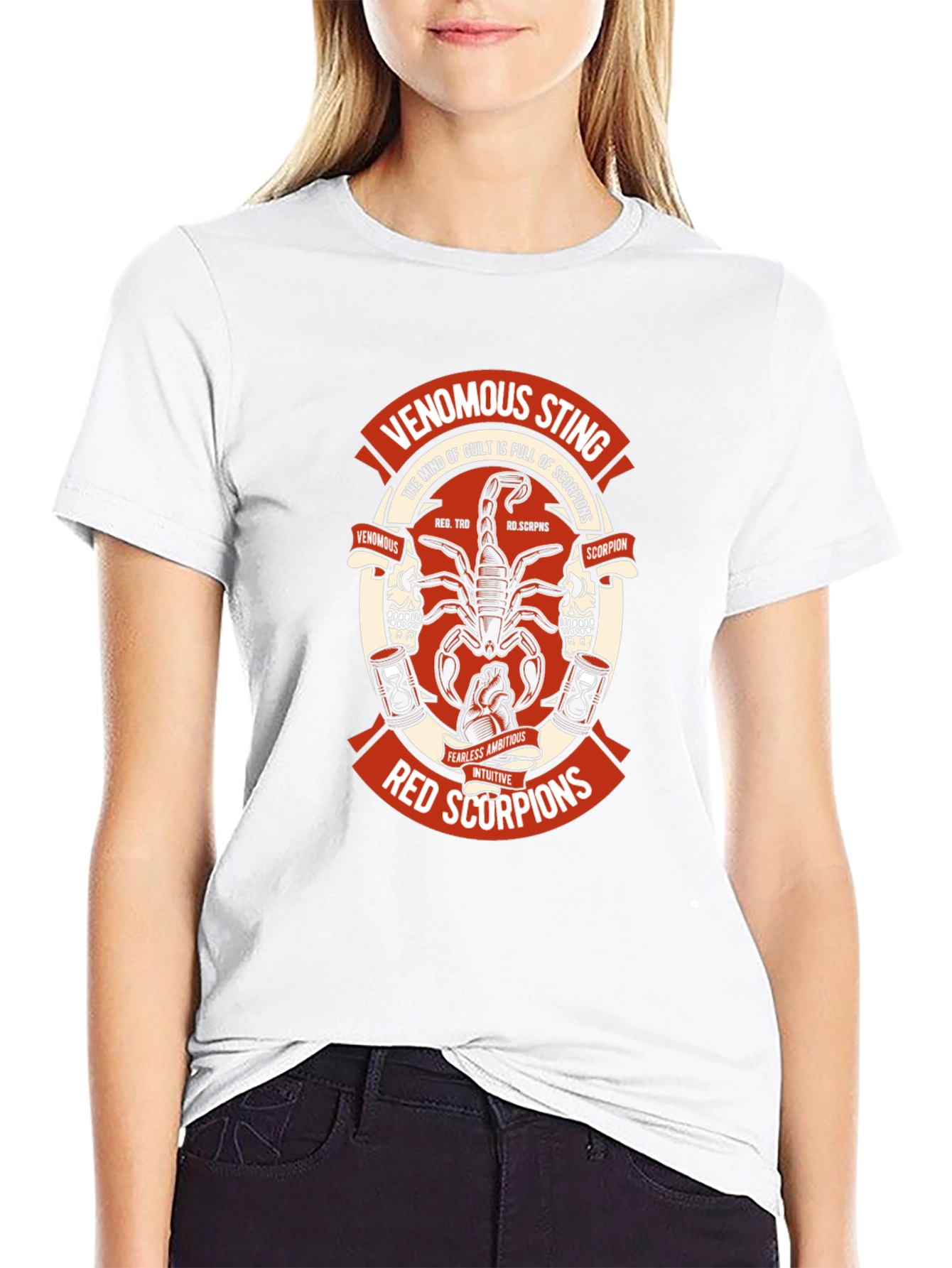 Red Scorpions Venomous Sting Graphic T-Shirt