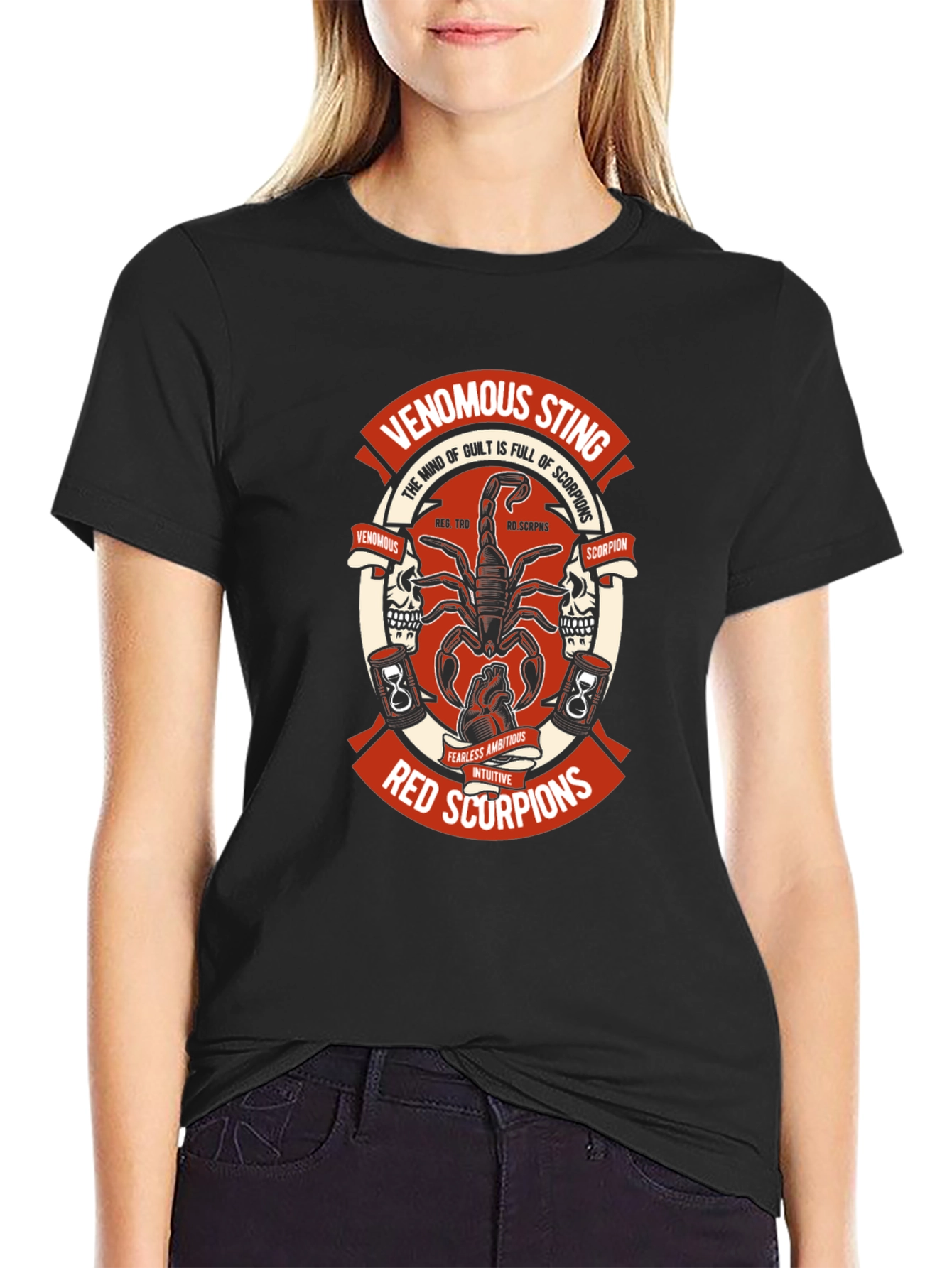 Red Scorpions Venomous Sting Graphic T-Shirt
