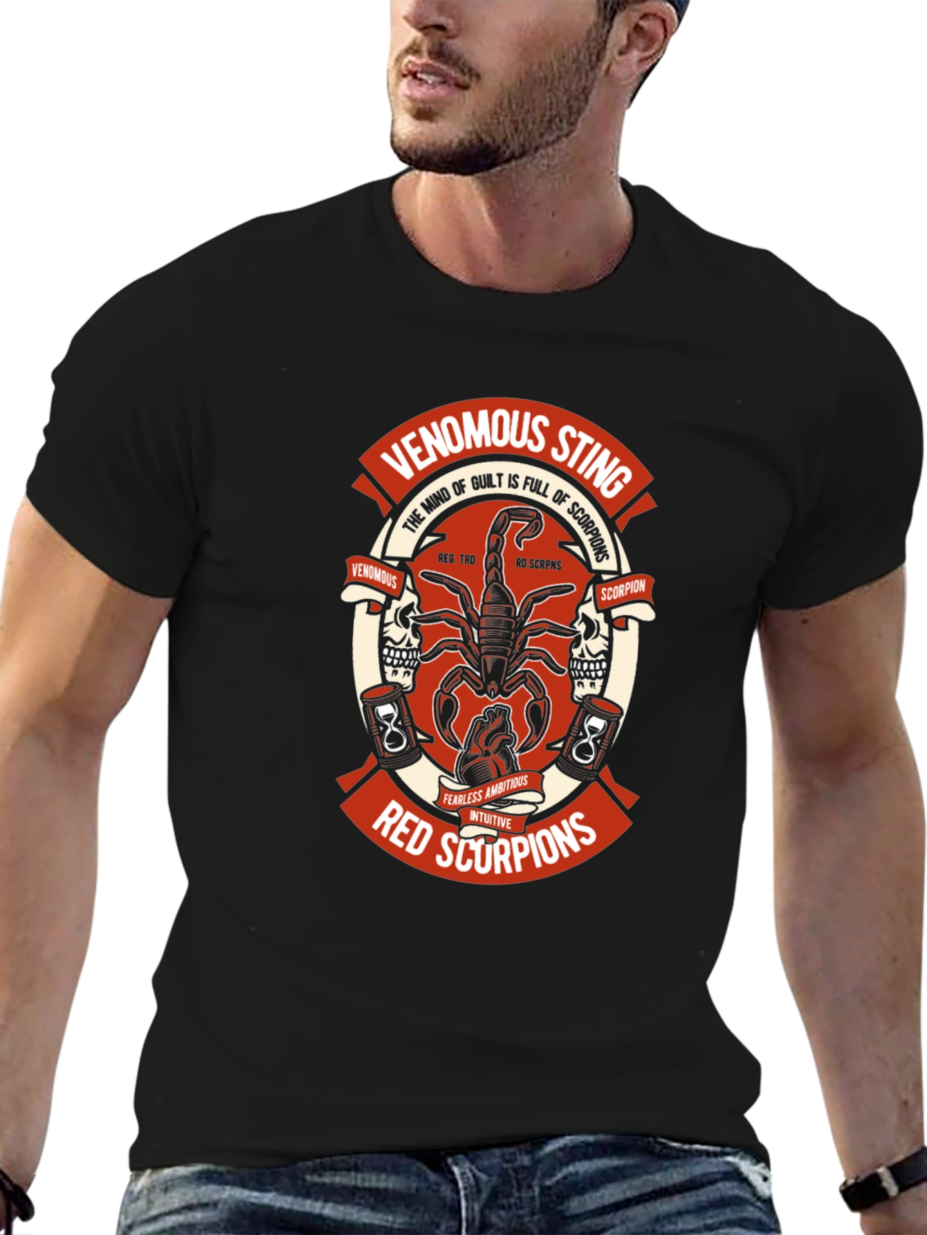 Red Scorpions Venomous Sting Graphic T-Shirt