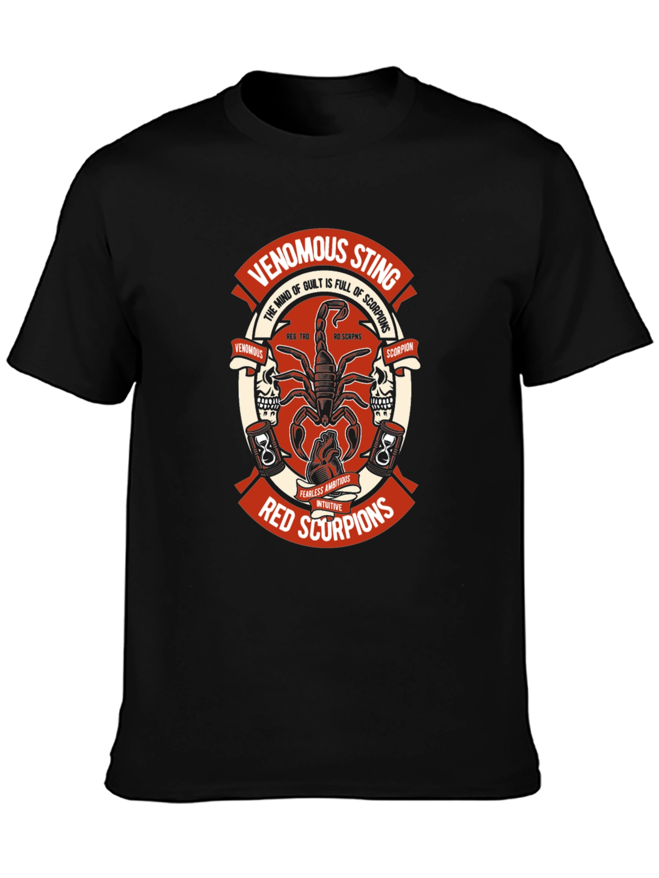 Red Scorpions Venomous Sting Graphic T-Shirt