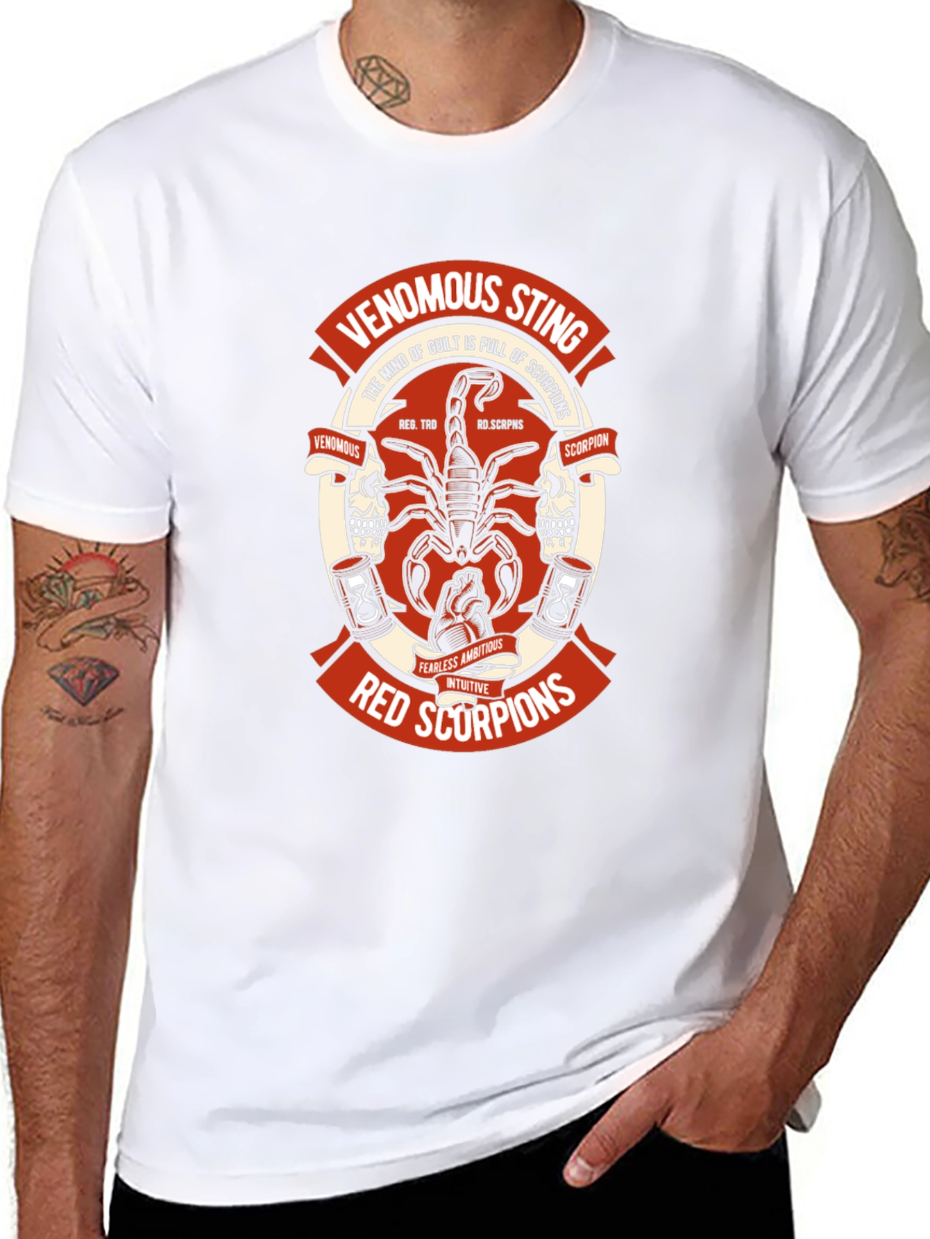 Red Scorpions Venomous Sting Graphic T-Shirt