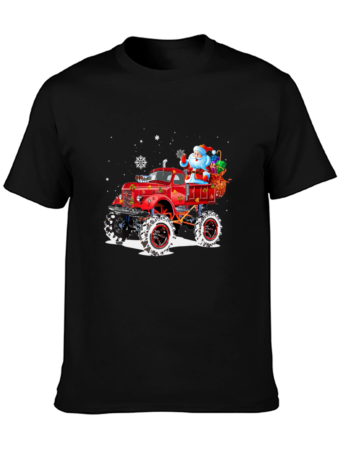 Santas Monster Truck Holiday Tee