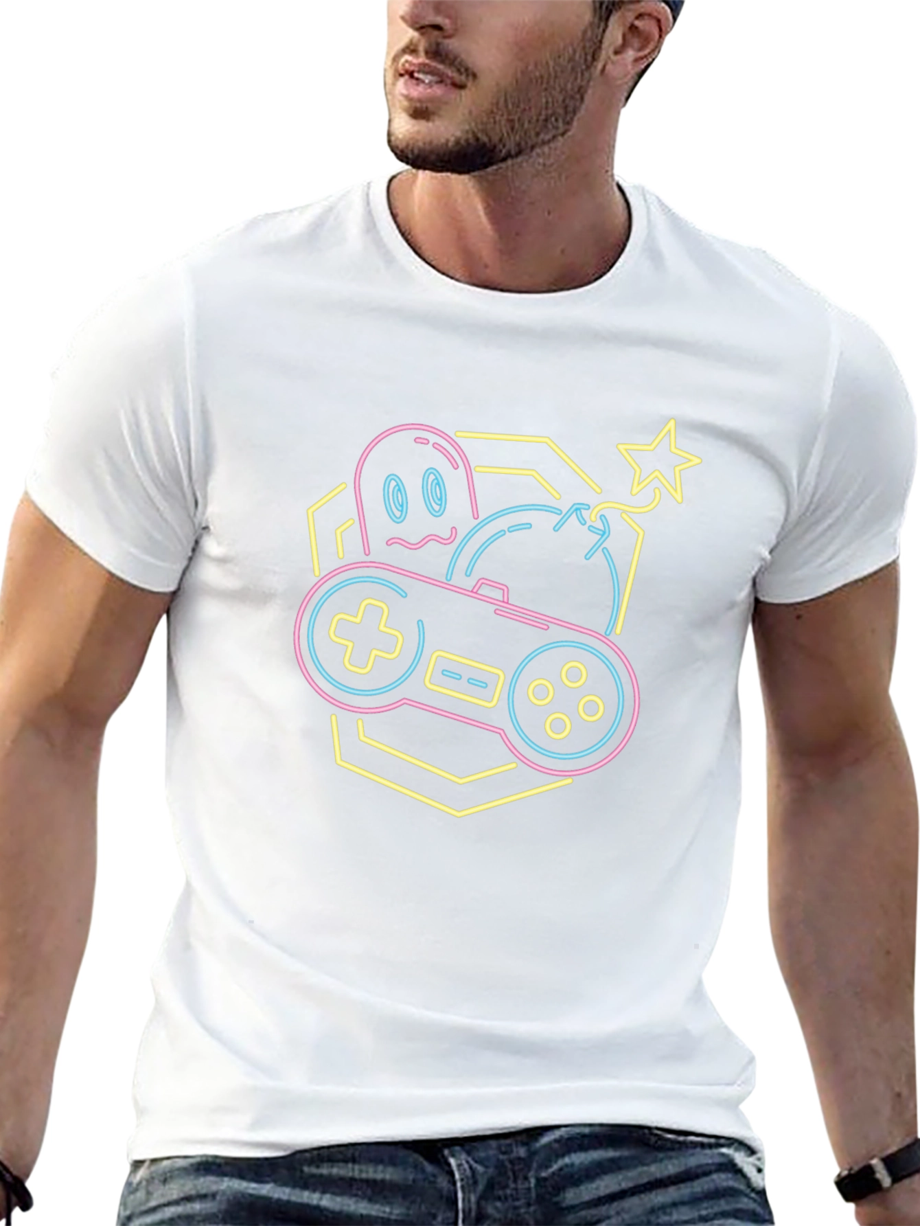 Retro Gamer T-Shirt - Neon Style