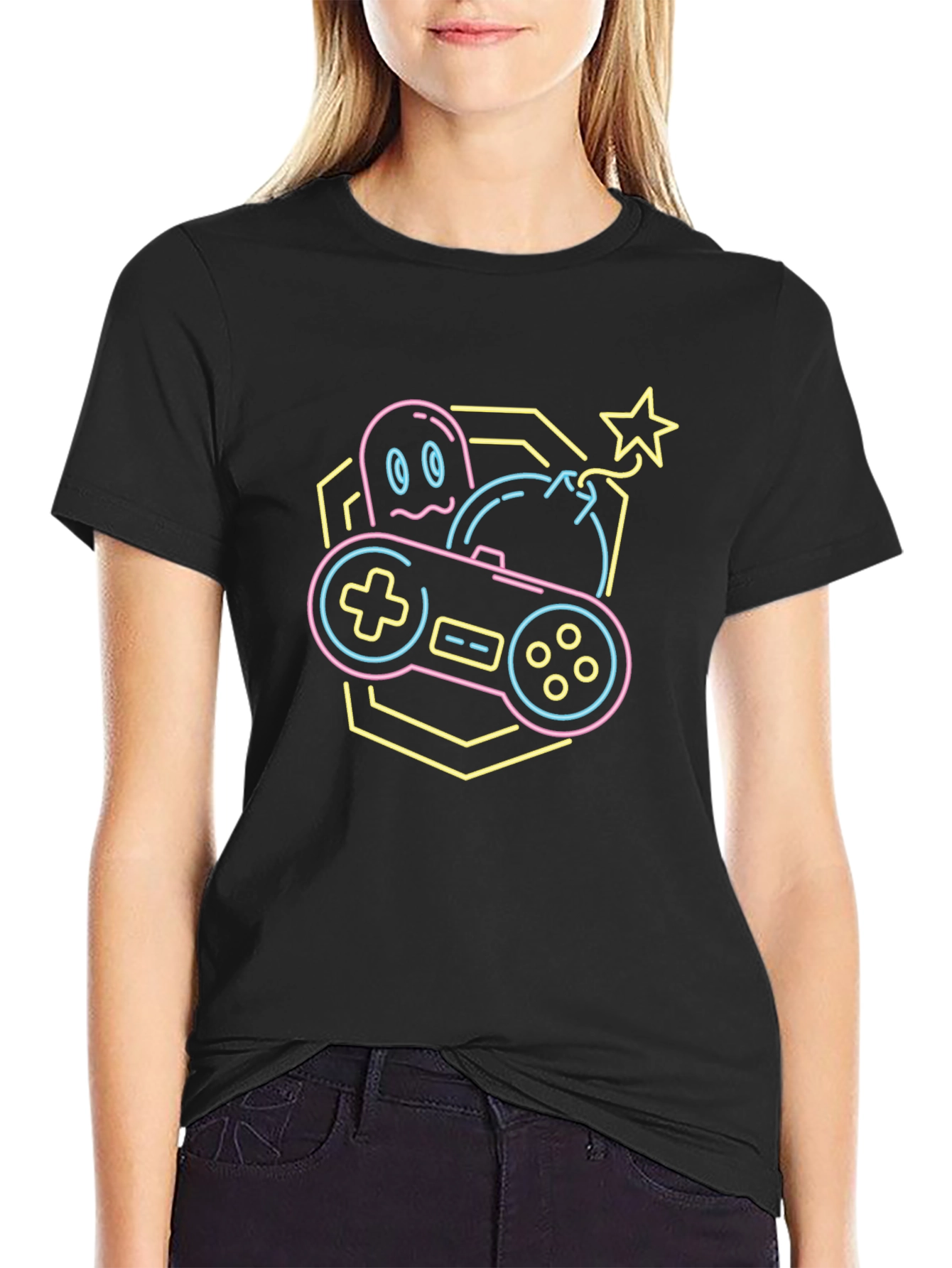Retro Gamer T-Shirt - Neon Style