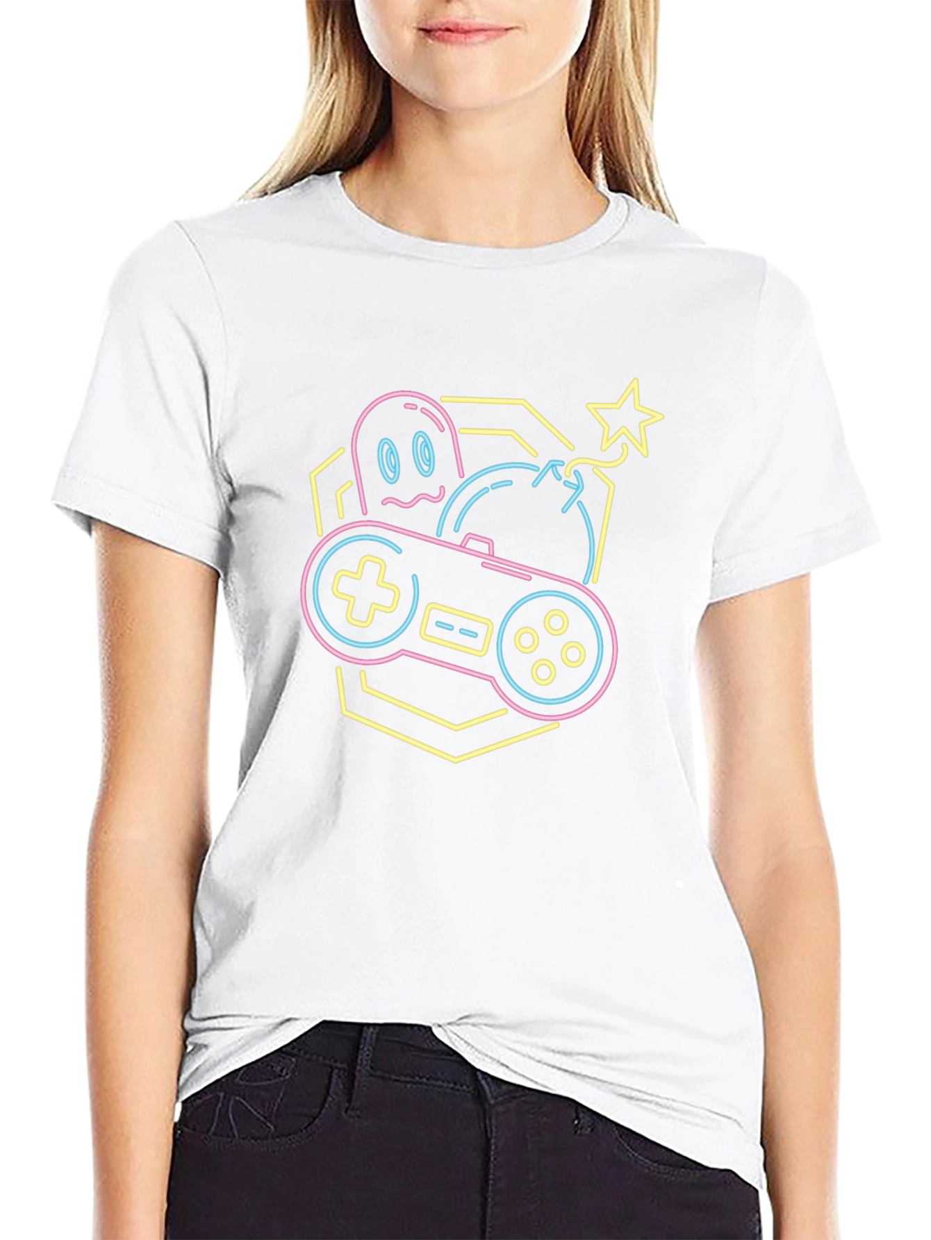 Retro Gamer T-Shirt - Neon Style