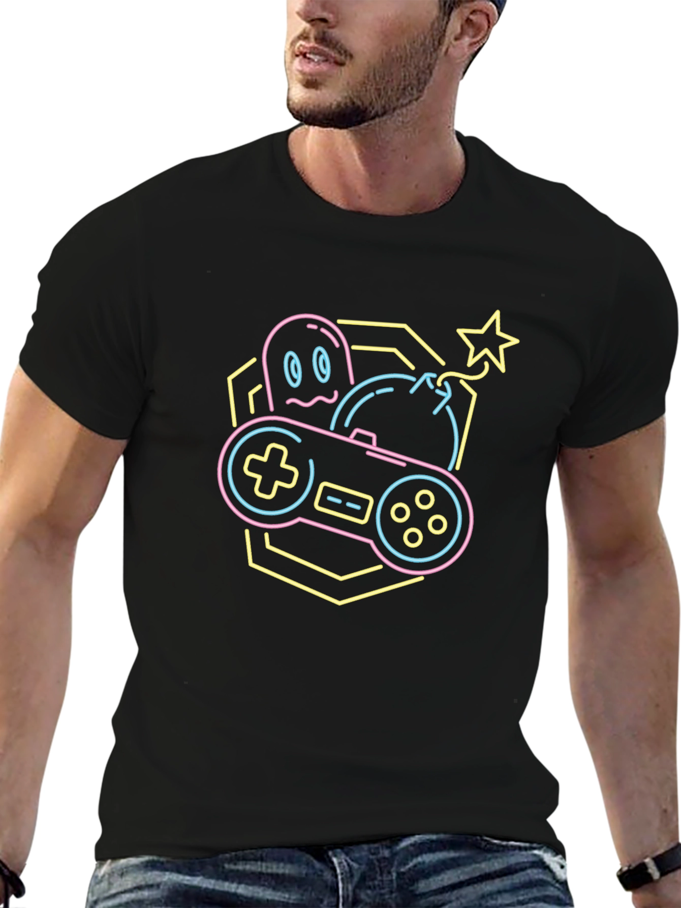 Retro Gamer T-Shirt - Neon Style