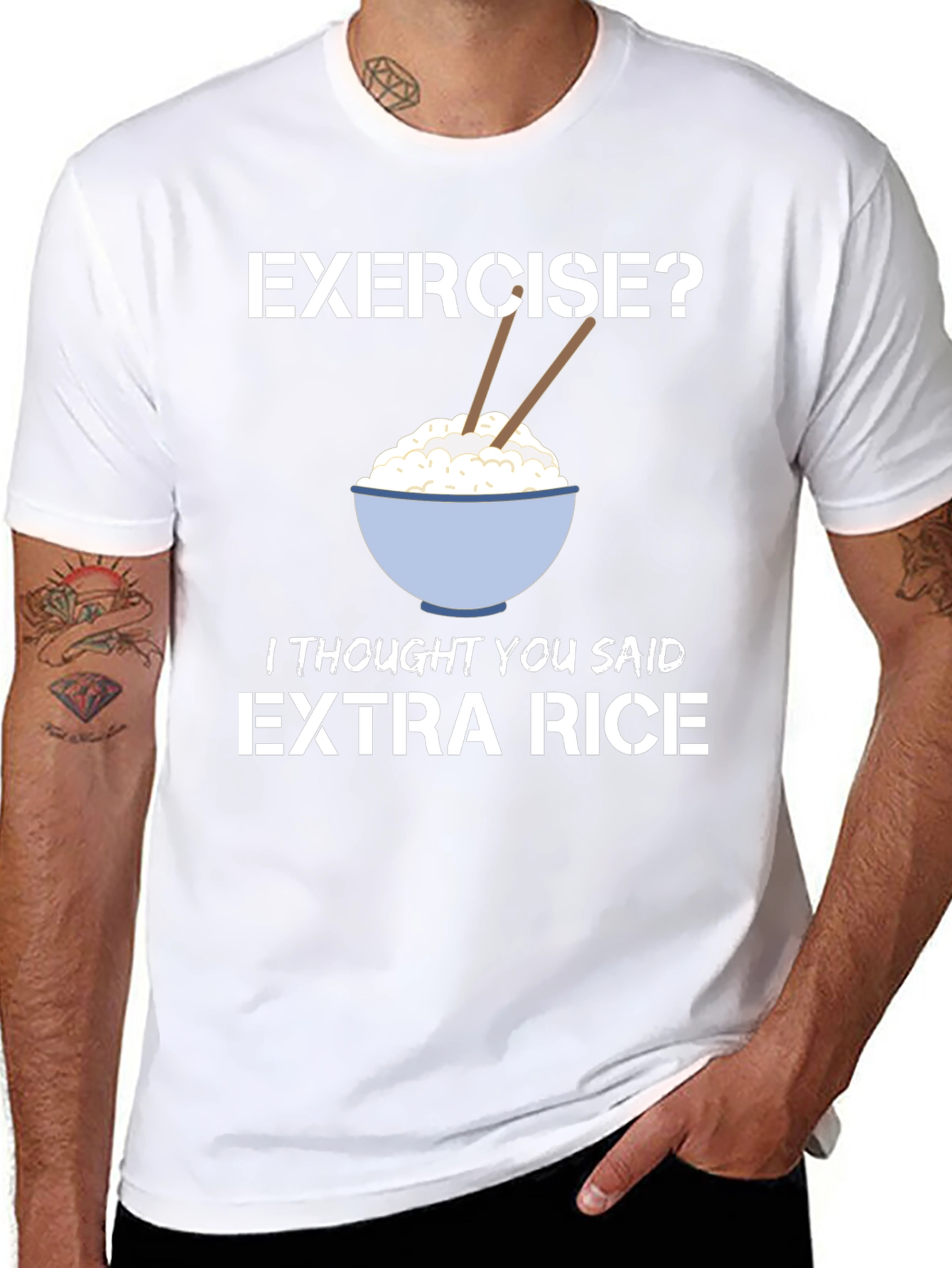 Extra Rice Funny Foodie T-Shirt