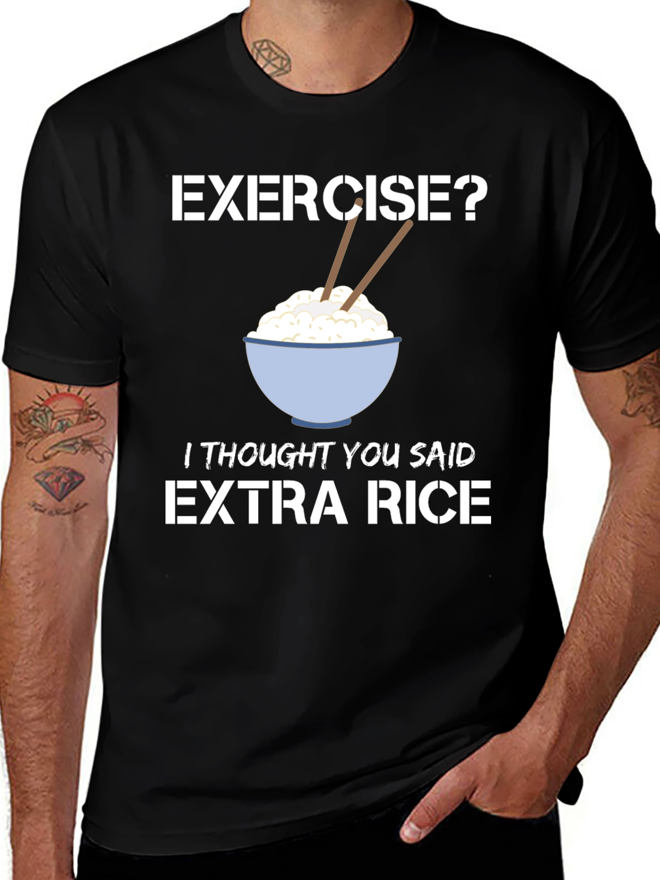 Extra Rice Funny Foodie T-Shirt