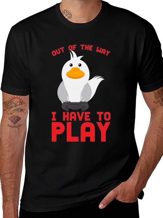 Gamer Duck T-Shirt - Out of the Way I Have to Play