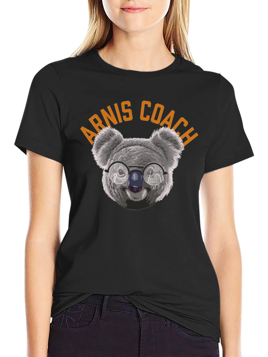 Arnis Coach Koala T-Shirt - Black Cotton Tee