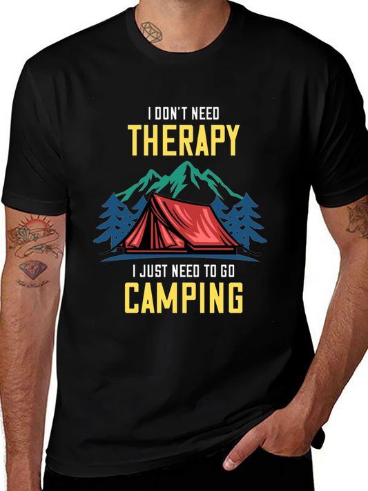 Camping Therapy T-Shirt - Nature Lover Apparel