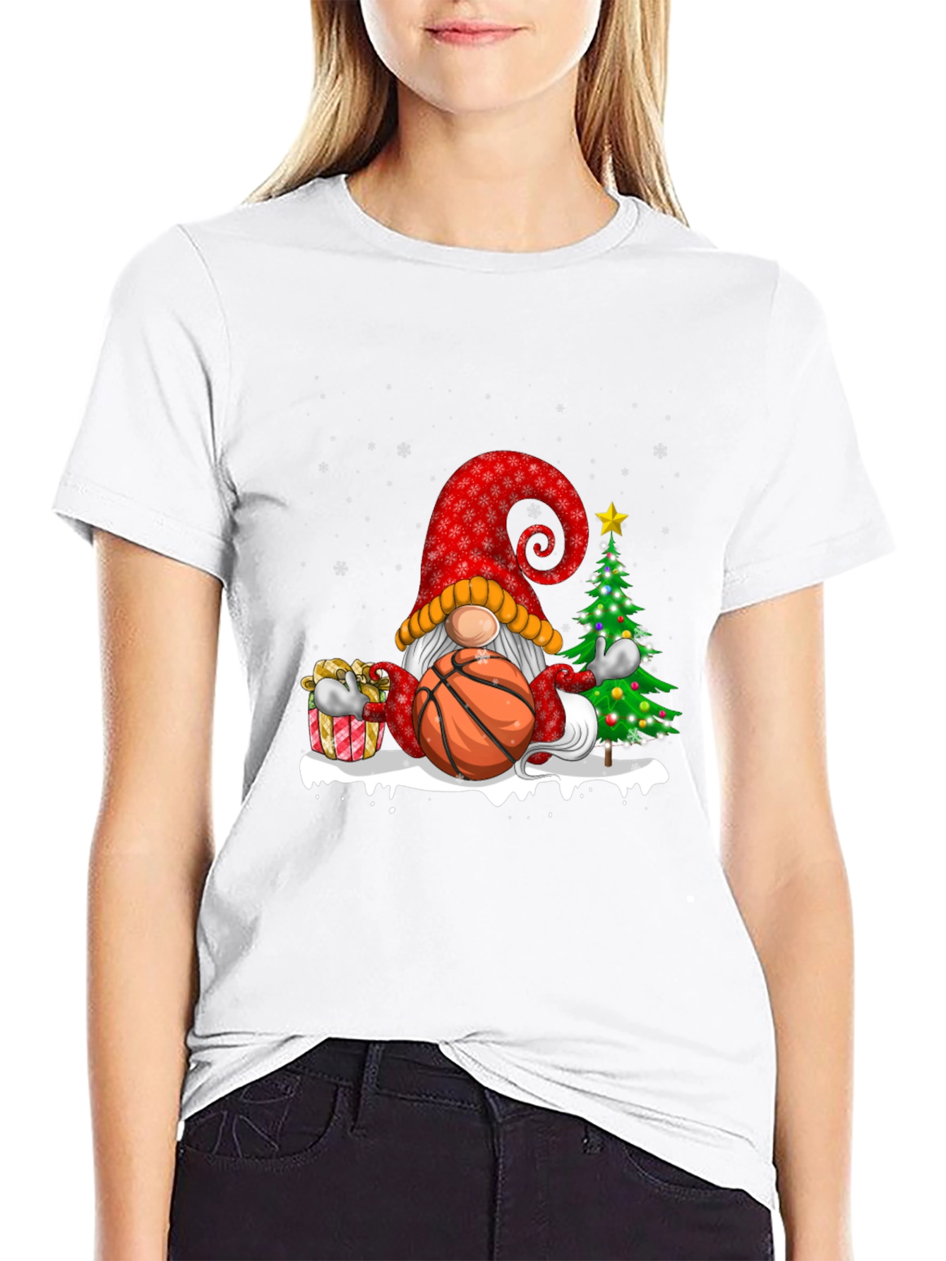 Christmas Basketball Gnome T-Shirt