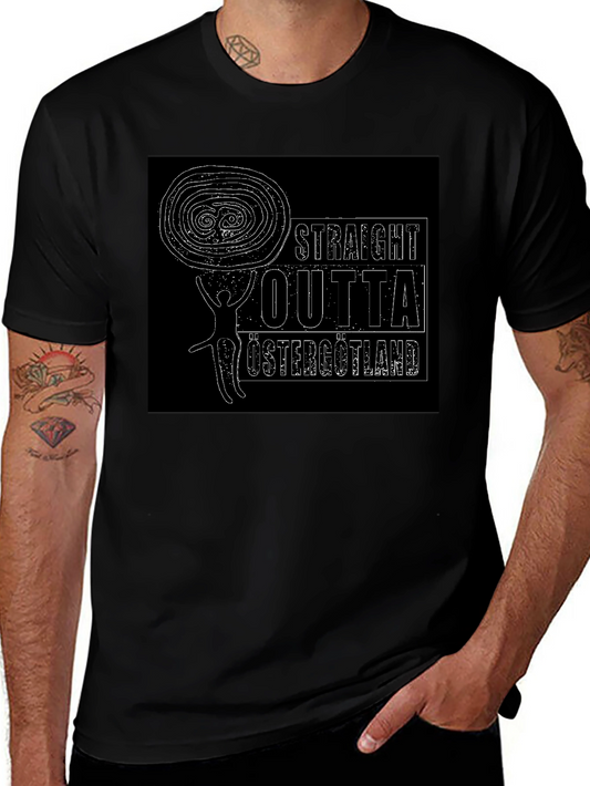 Straight Outta Östergötland Black T-Shirt
