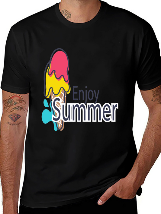 Enjoy Summer T-Shirt - Ice Cream Graphic Tee
