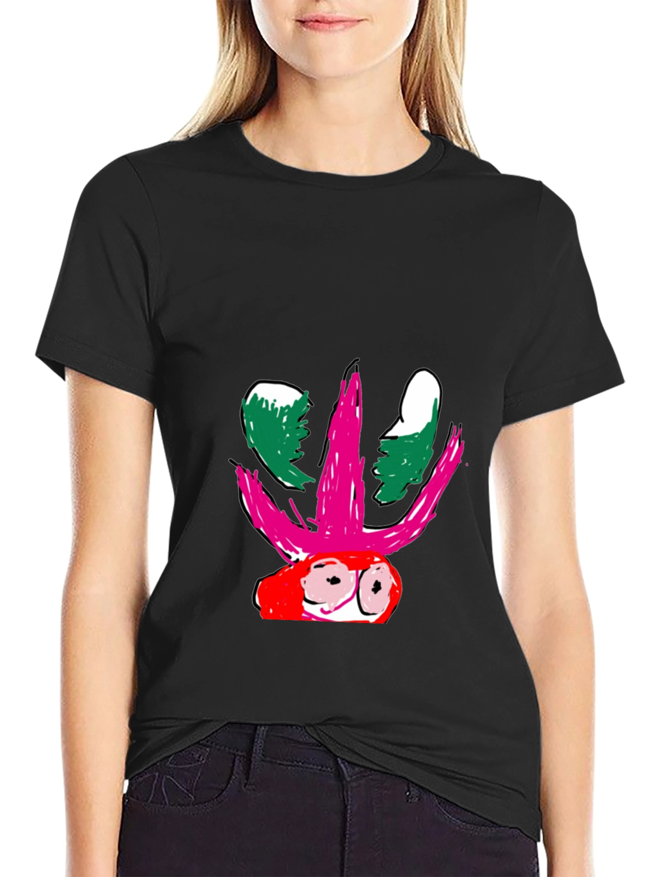 Abstract Graphic Print Black T-Shirt for Men