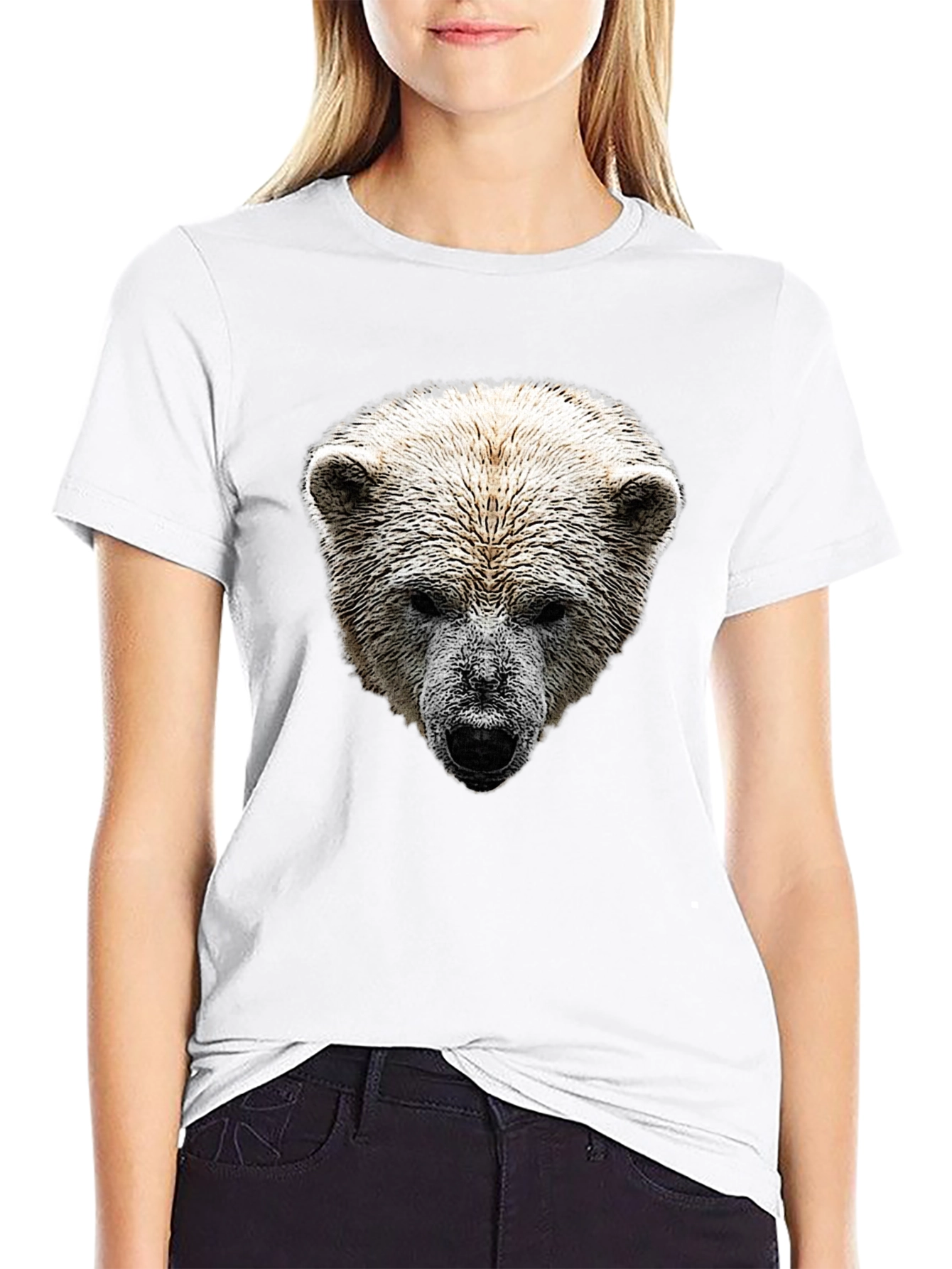 Polar Bear Graphic Black T-Shirt