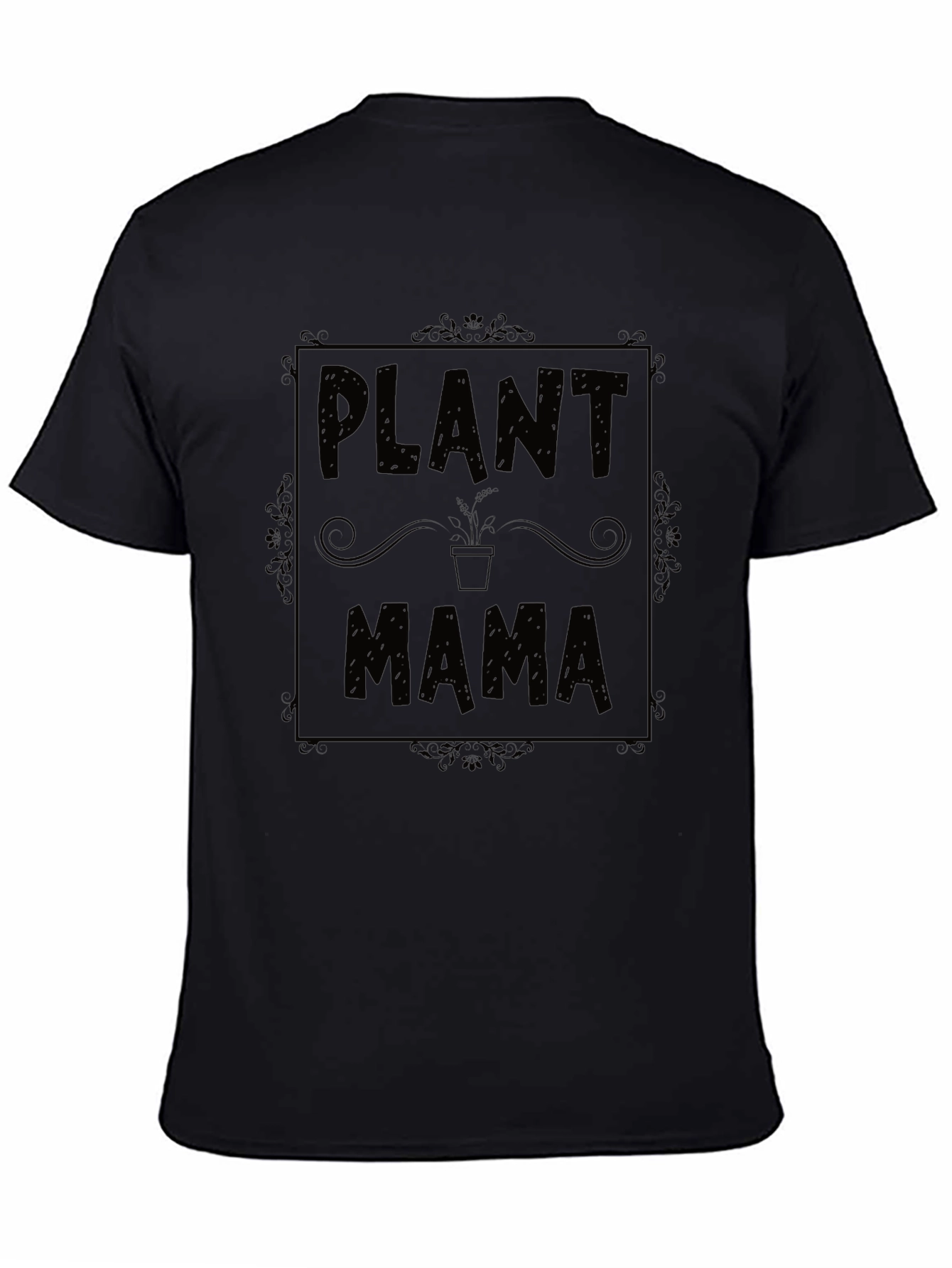 Plant Mama Graphic Tee - Black Cotton Shirt