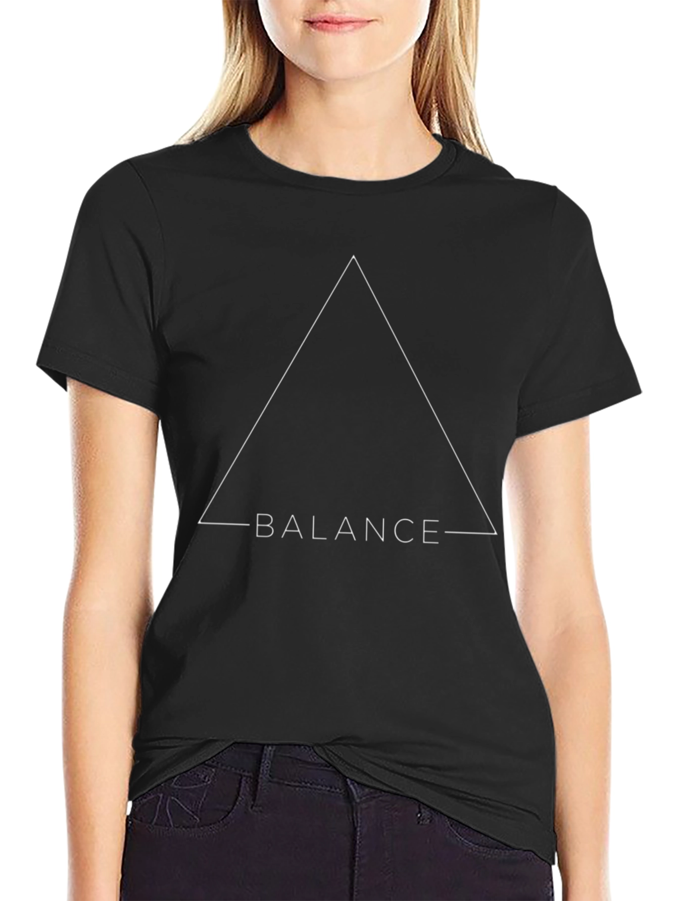 Balance Triangle Graphic T-Shirt - Casual Wear