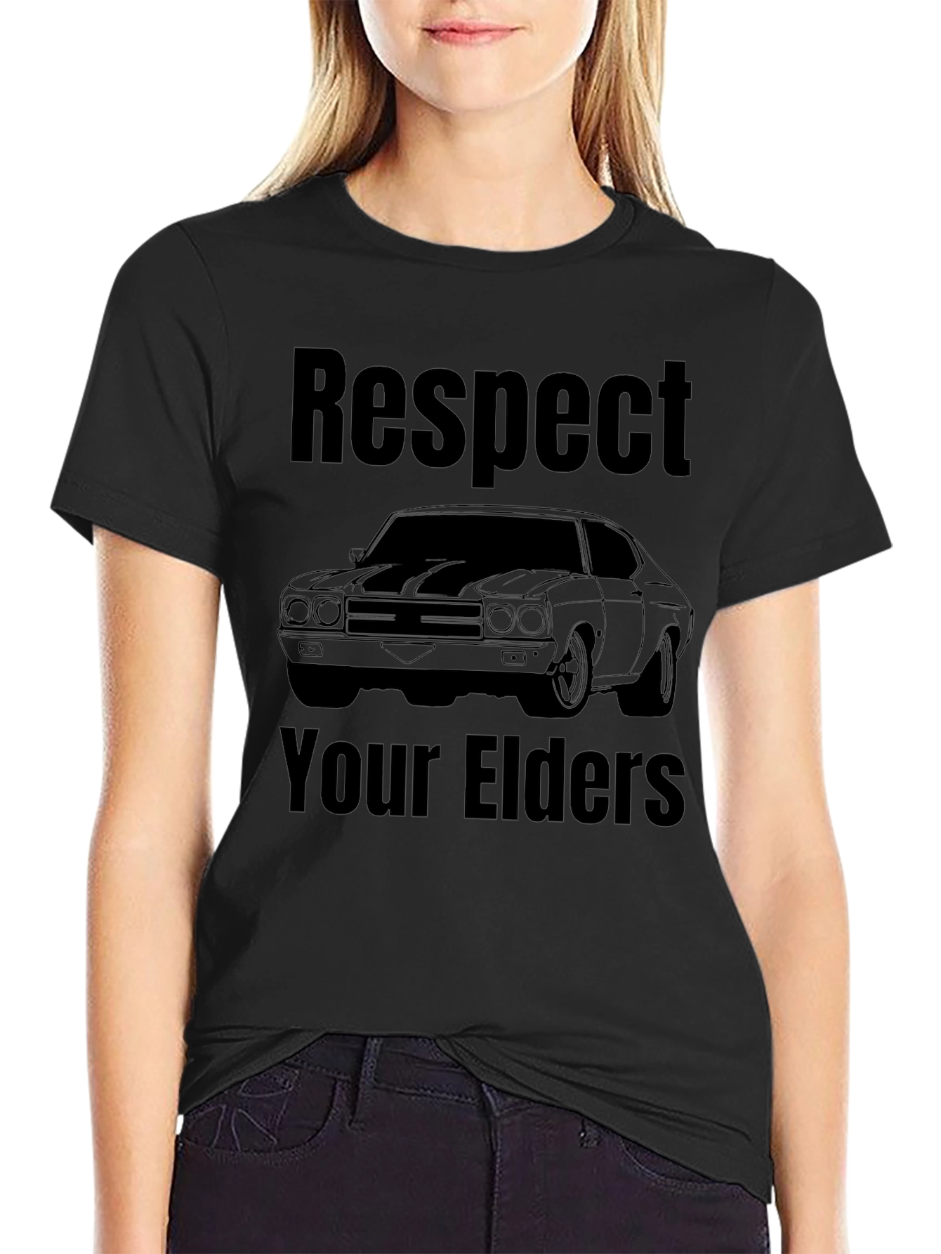 Respect Your Elders Car Graphic T-Shirt