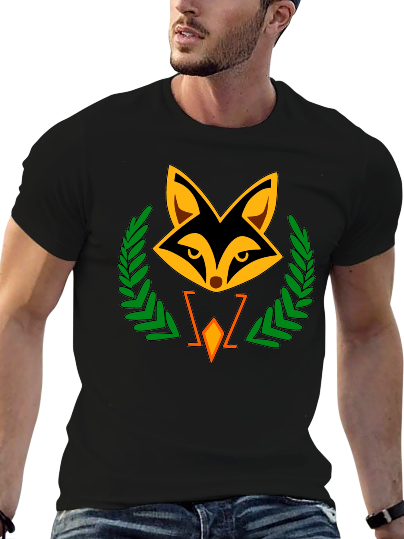 Fox Emblem Black T-Shirt - Stylish & Unique Design