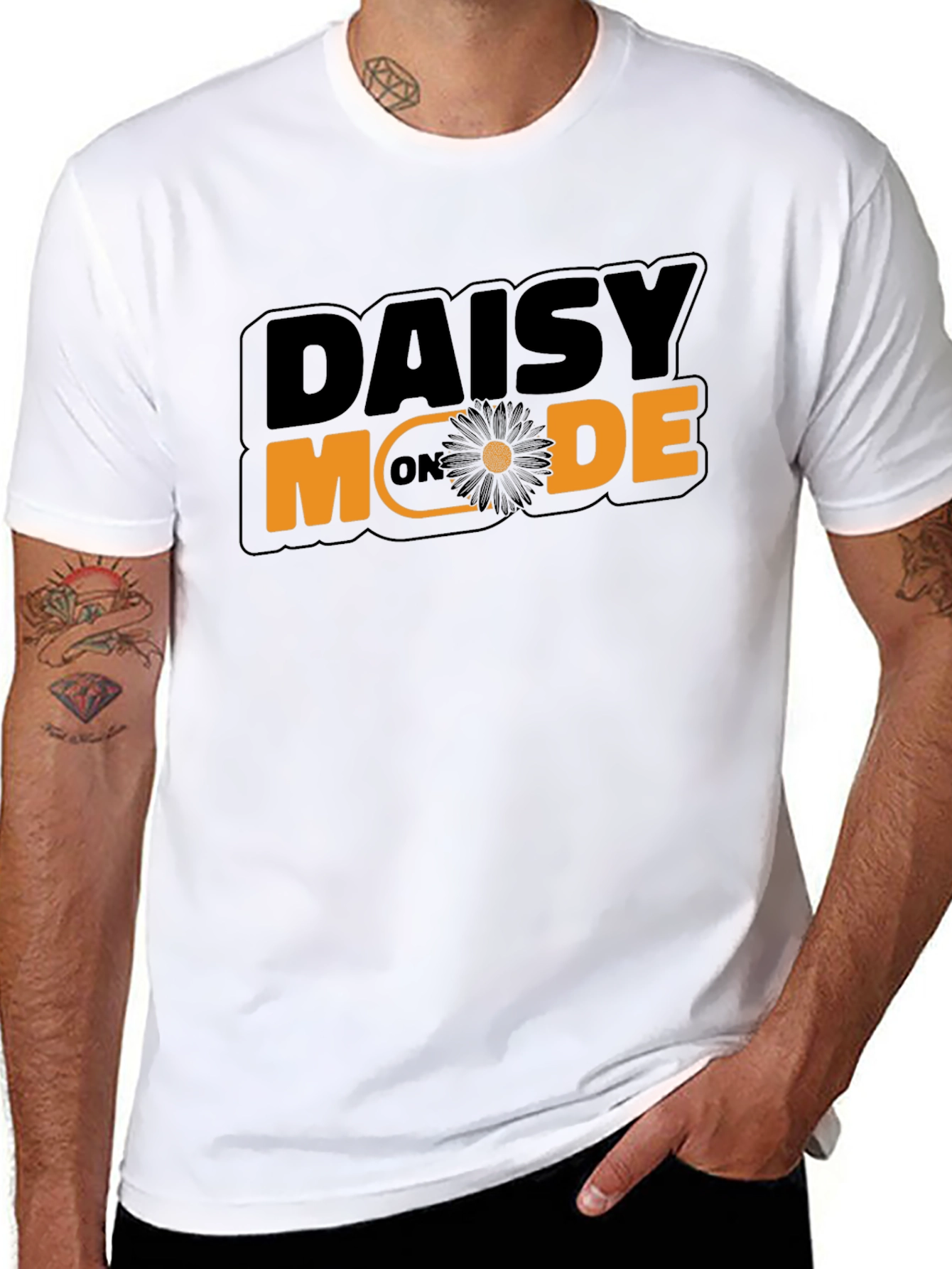 Daisy Mode Black Graphic Tee - Trendy Casual Wear