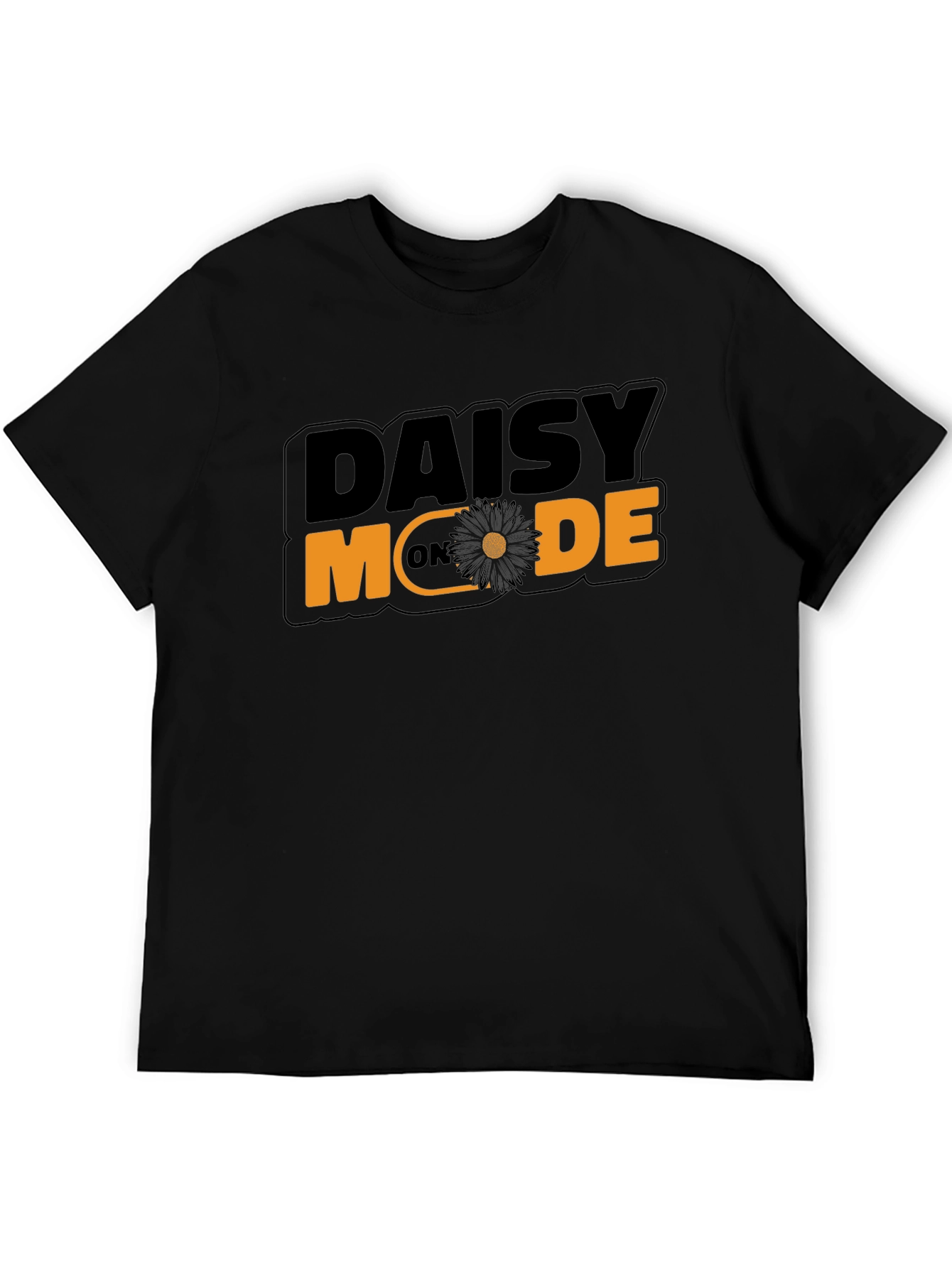 Daisy Mode Black Graphic Tee - Trendy Casual Wear