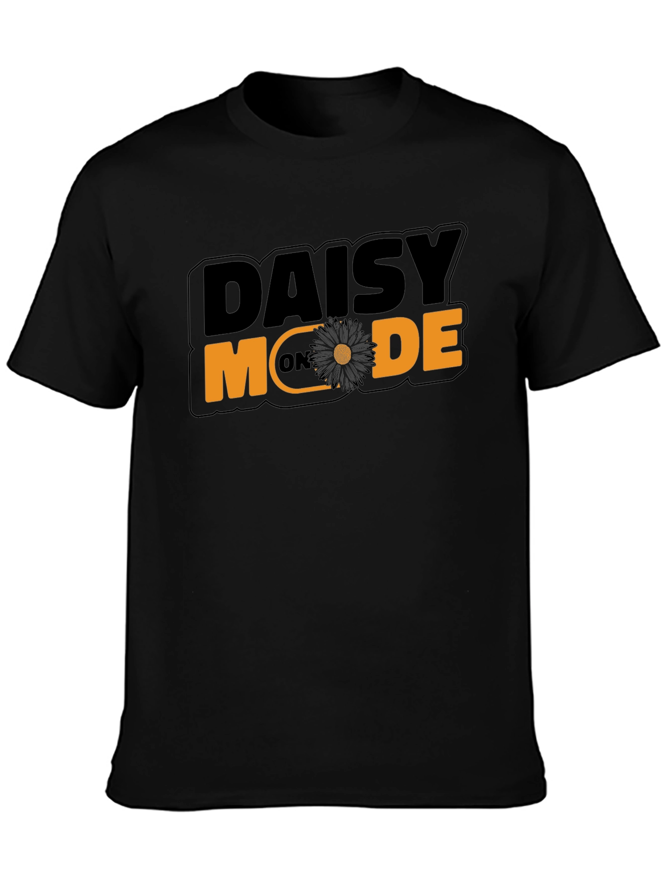 Daisy Mode Black Graphic Tee - Trendy Casual Wear
