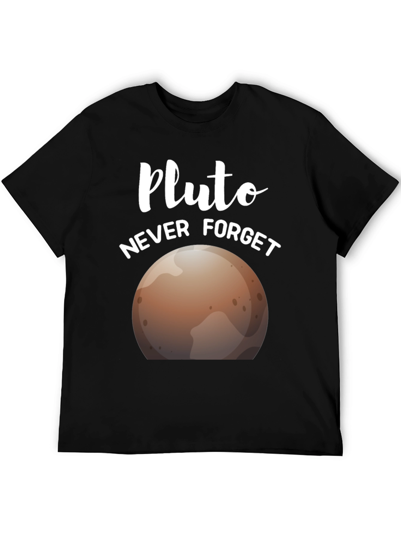 Pluto Never Forget Graphic Tee - Astronomy Shirt