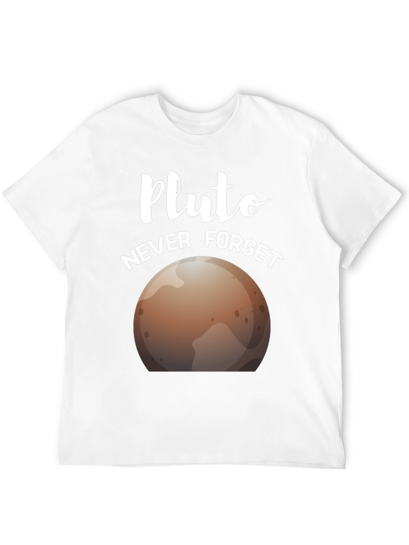 Pluto Never Forget Graphic Tee - Astronomy Shirt
