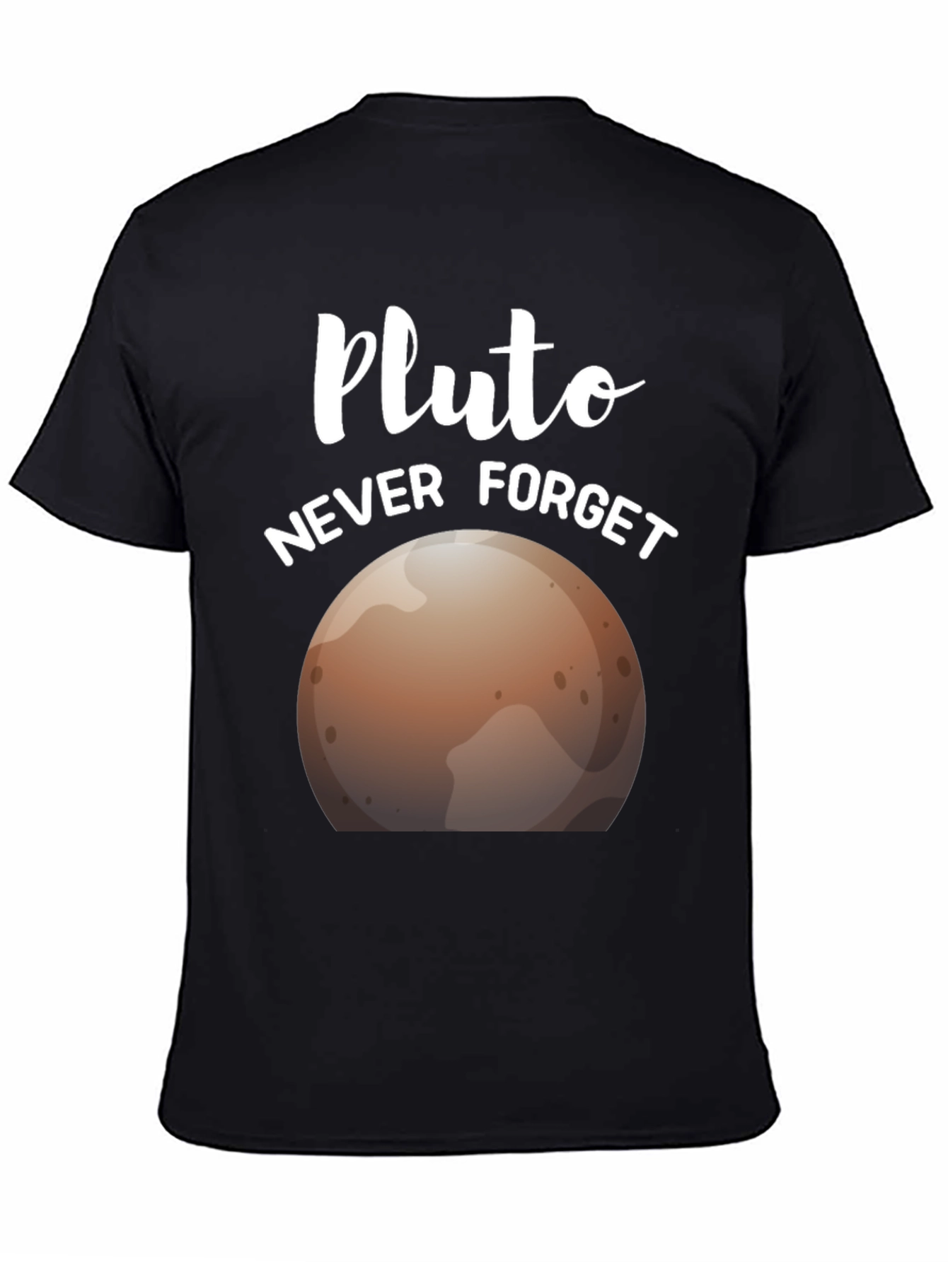Pluto Never Forget Graphic Tee - Astronomy Shirt