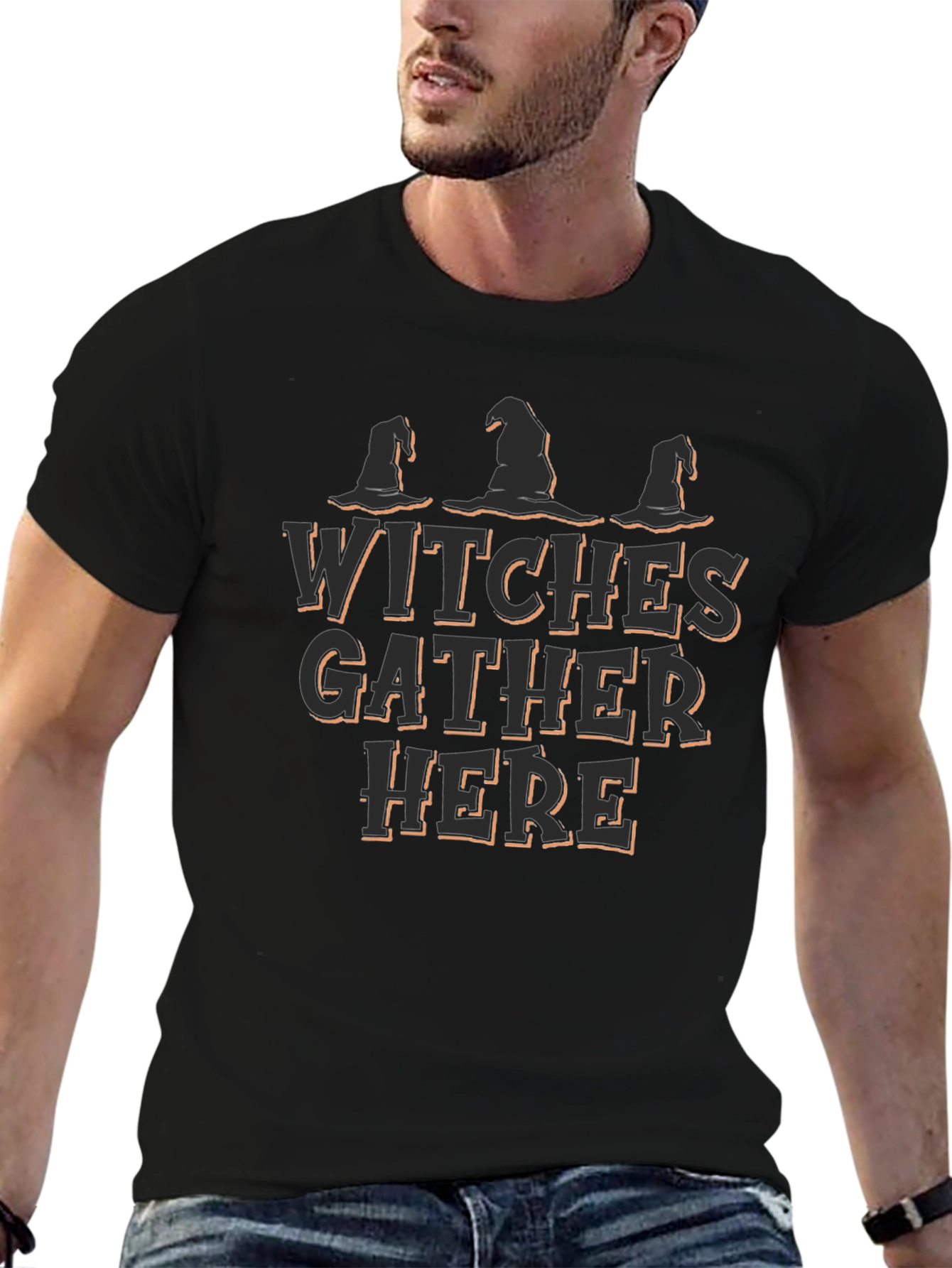 Witches Gather Here Graphic T-Shirt - Halloween Tee