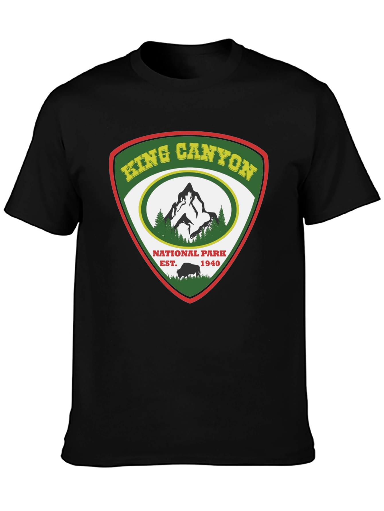 King Canyon National Park Black T-Shirt