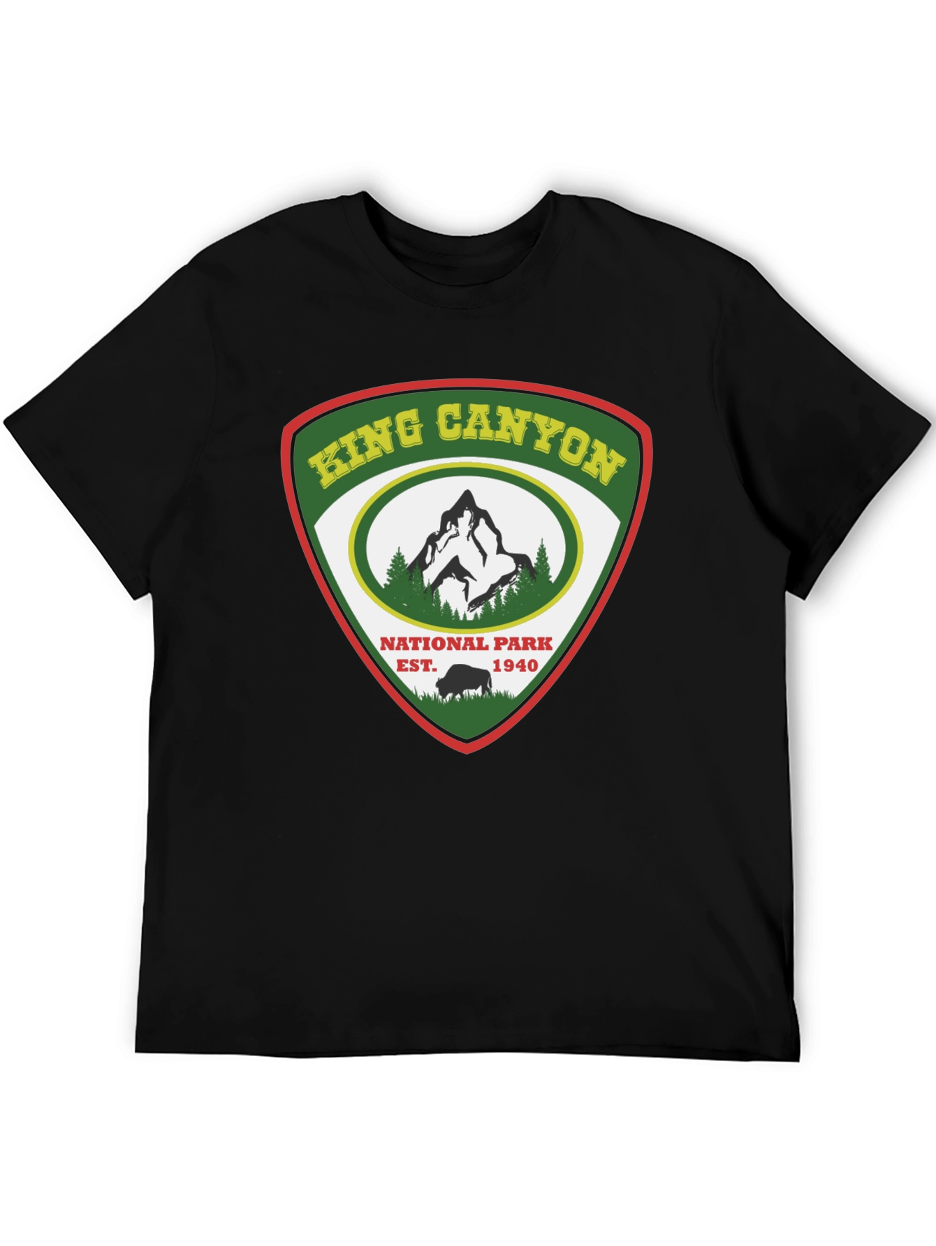 King Canyon National Park Black T-Shirt