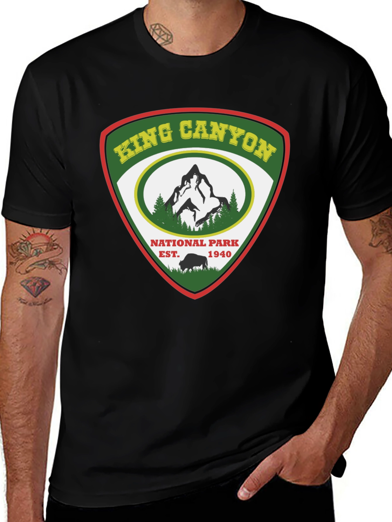 King Canyon National Park Black T-Shirt