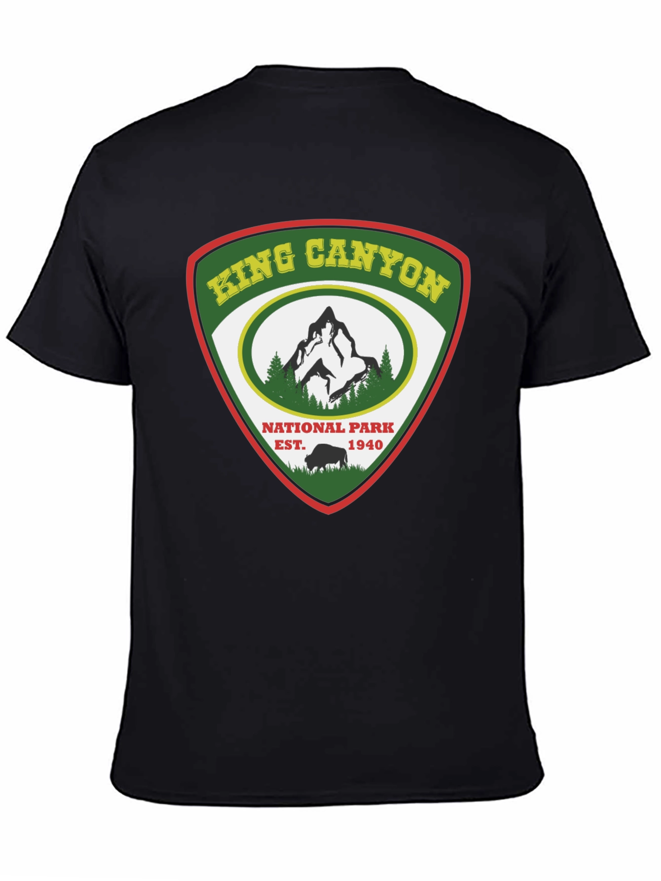 King Canyon National Park Black T-Shirt