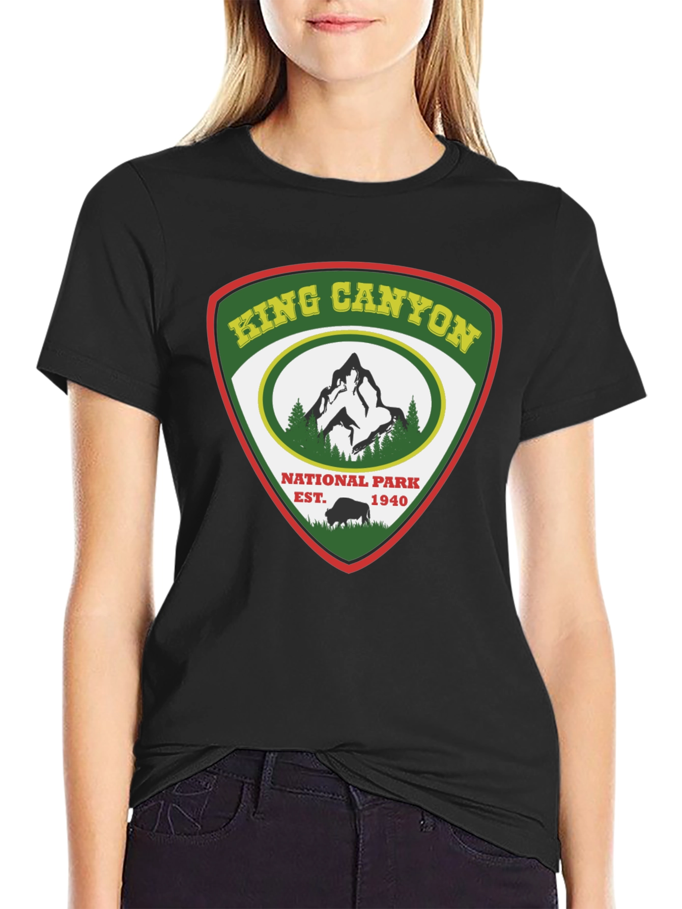 King Canyon National Park Black T-Shirt