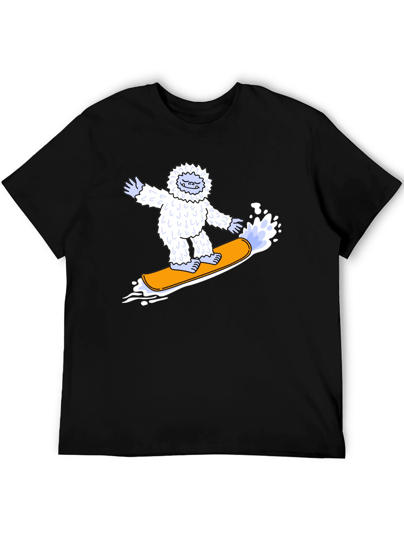 Yeti Snowboarder Graphic Tee - Cool Black T-Shirt