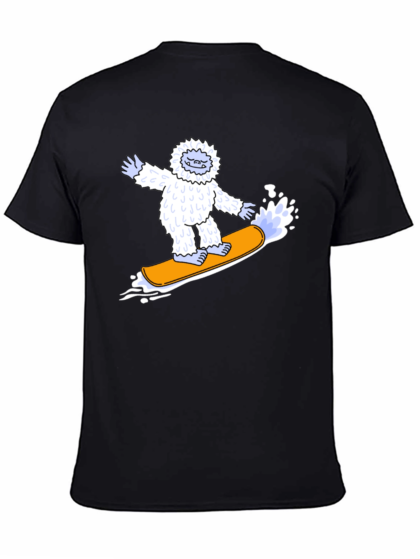 Yeti Snowboarder Graphic Tee - Cool Black T-Shirt