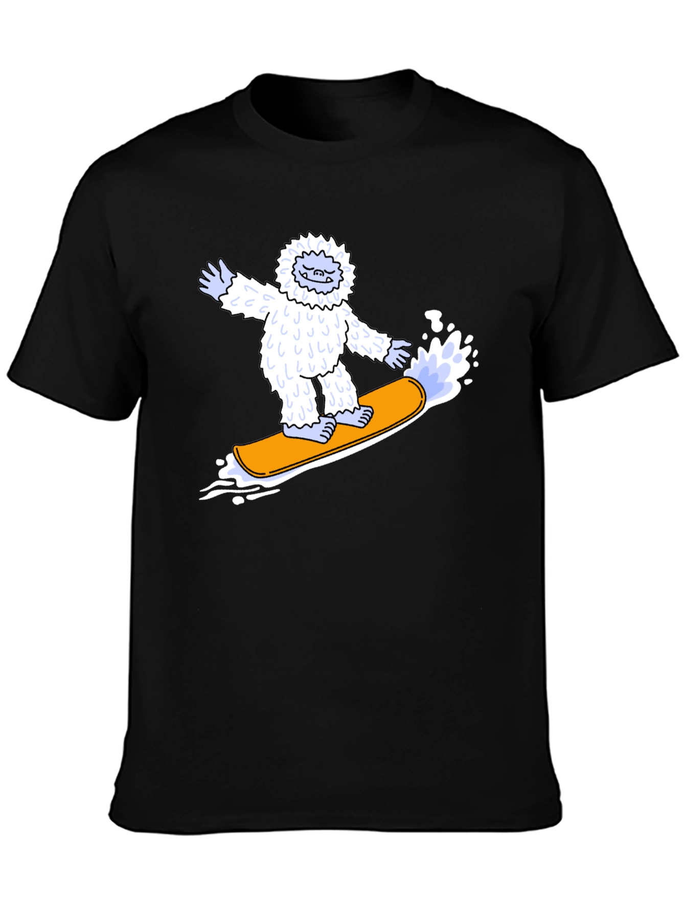 Yeti Snowboarder Graphic Tee - Cool Black T-Shirt