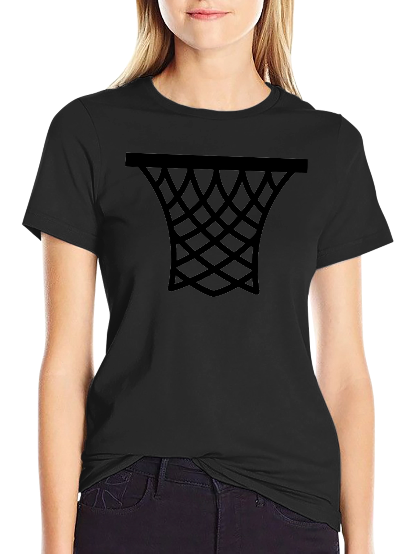Basketball Hoop Net Graphic T-Shirt