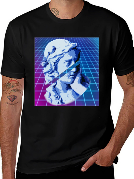 Vaporwave Statue Graphic T-Shirt
